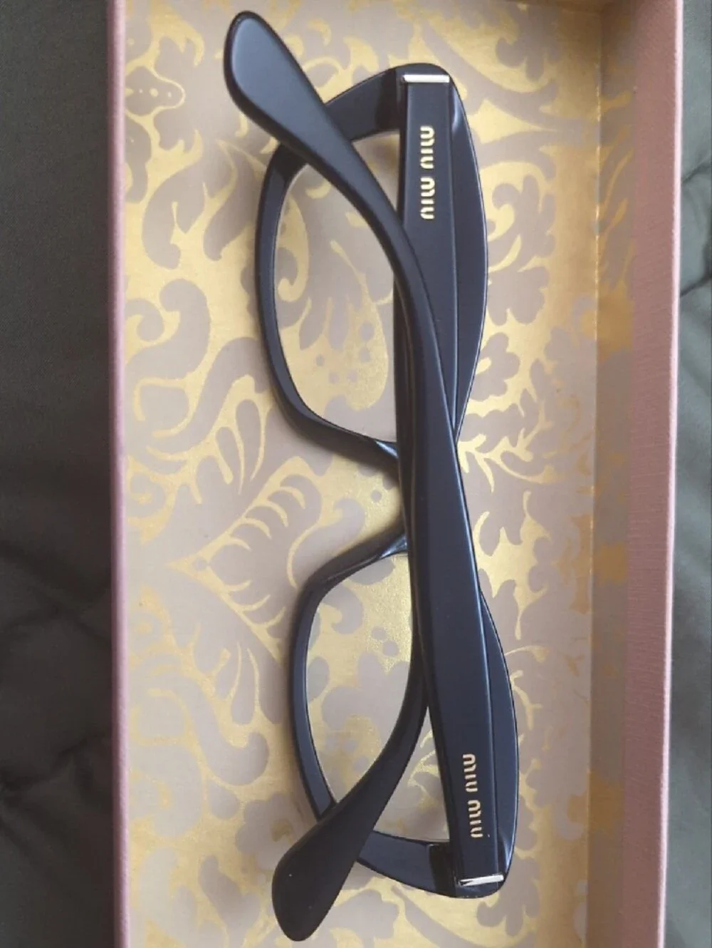 Miu Miu Black Cat-Eye Eyeglasses Frames